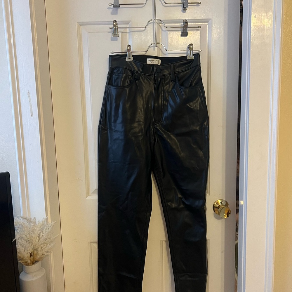 Abercrombie & Fitch Black Leather Pants